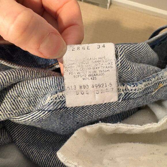 VTG 90s Levi's 505‎ Light Wash Straight Leg 38X30 Jeans Made in USA Faded - Picture 5 of 8